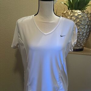 Nike White V-Neck Top